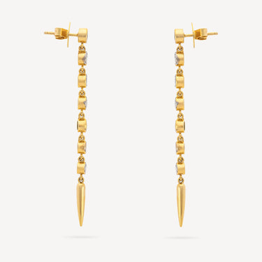 Boucles d'Oreille Emeraude Linear Spike Drop