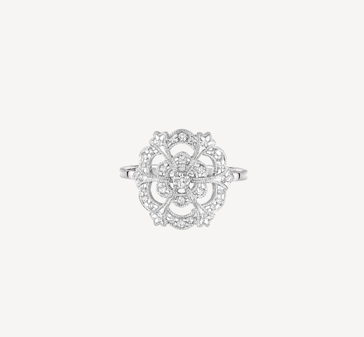 Lace Ring White Gold Diamonds