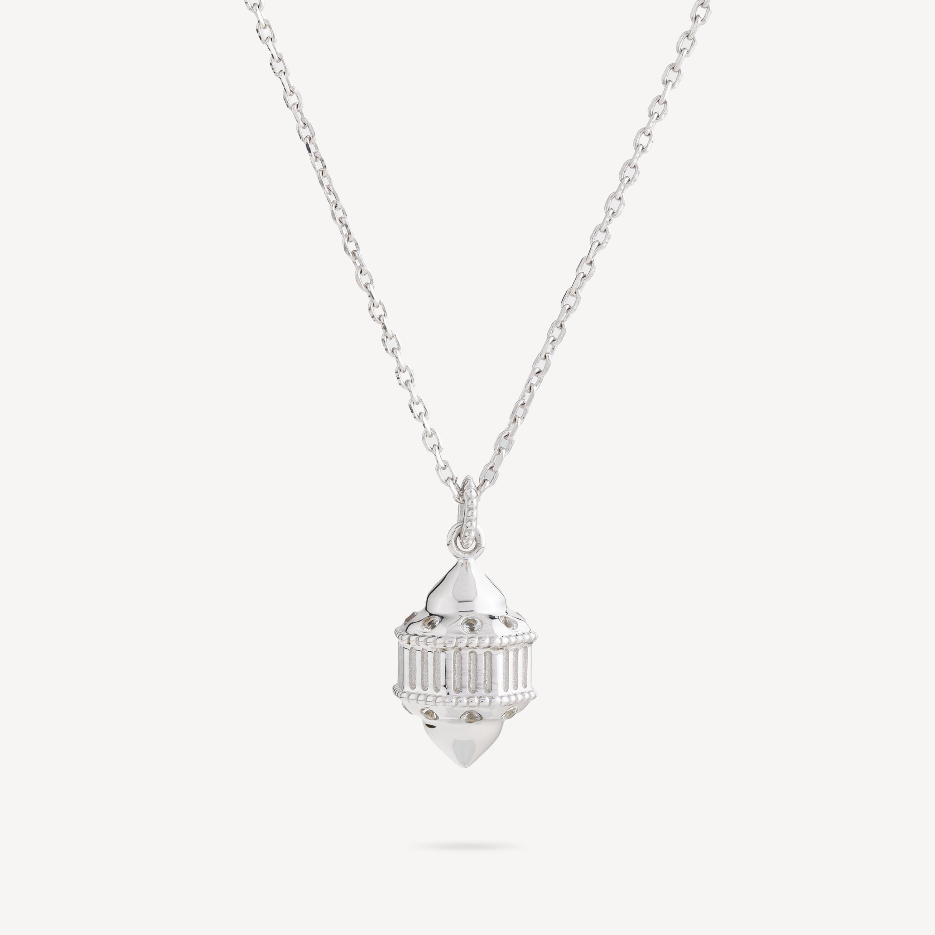 Naos Silver White Sapphire Necklace