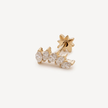 Puce Piercing 5 Marquises Gelbgold