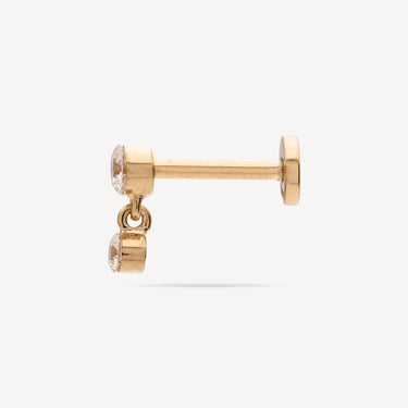 Piercing Puce Double Set Invisible Yellow Gold