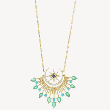 Collier Cosmic Love Emeraudes