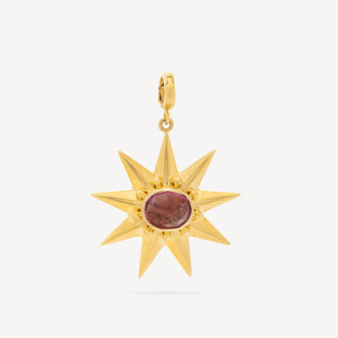 Pendentif Pink Tourmaline Nine Point Star