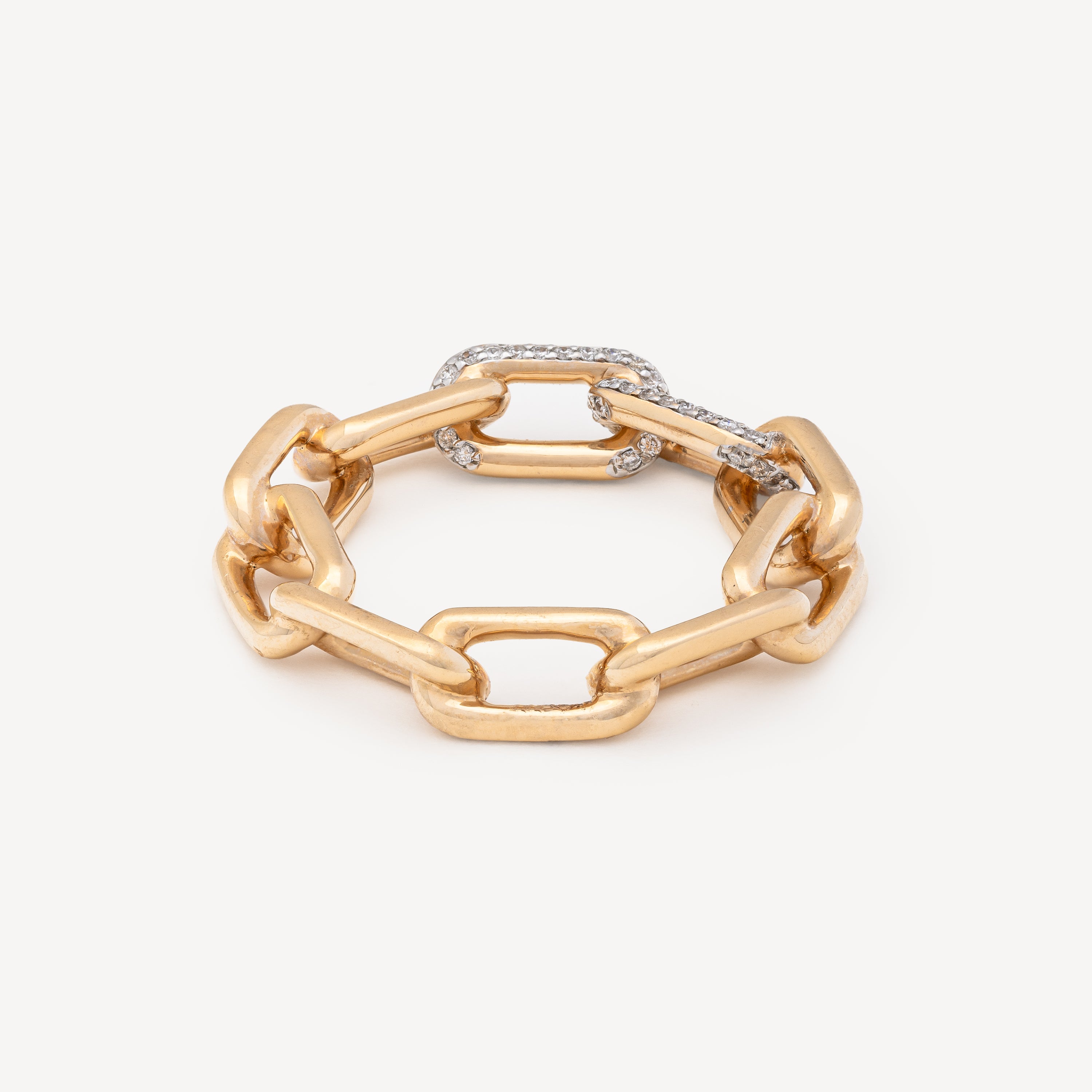 Saxon Diamond Large Chain Link Ring