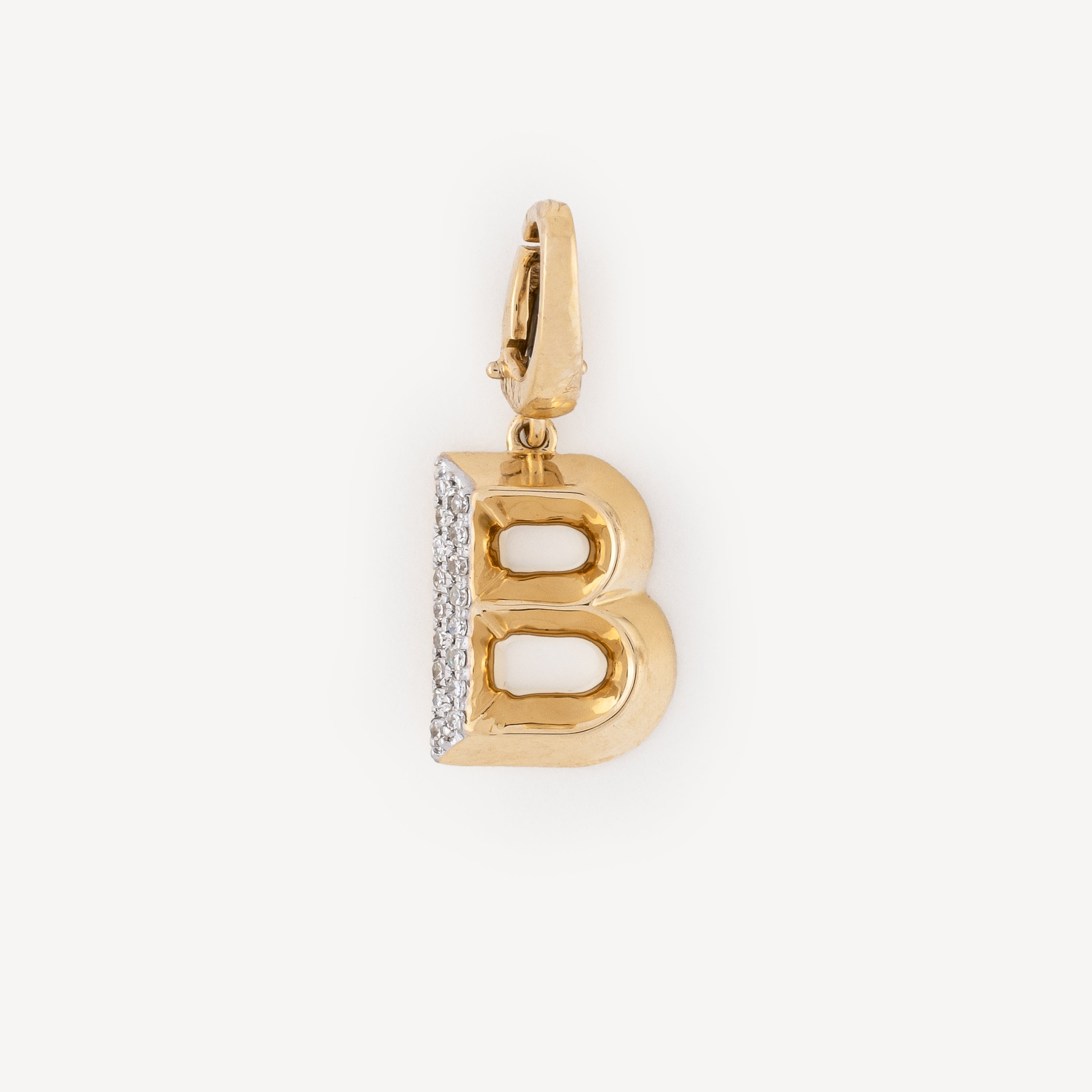 Charm Alphabet B Diamants Or