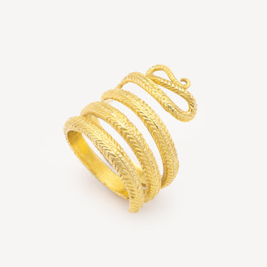 Bague Snake Tail Or Jaune