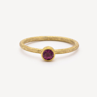 Bague Faceted Round Ruby