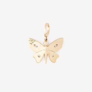 Pendentif Large Diamond Butterfly Or Jaune