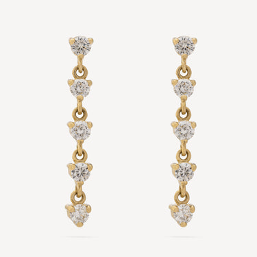 Boucles d'Oreilles 5 Diamonds Dangle