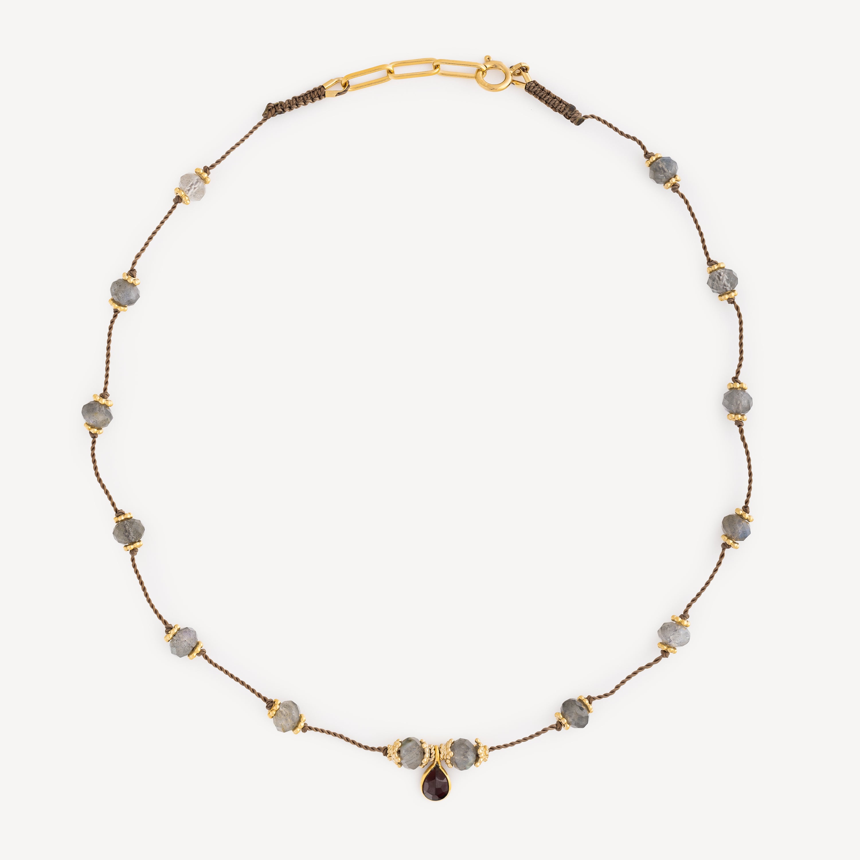 Collier Tanza Labradorite Grenat