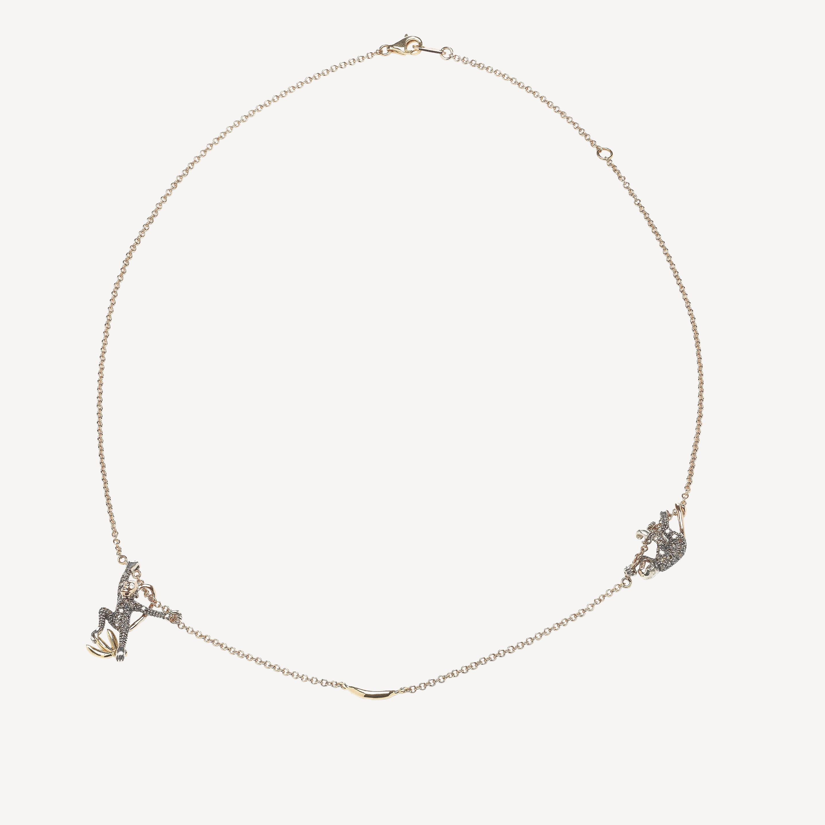 Collier Chaîne Deux Singes