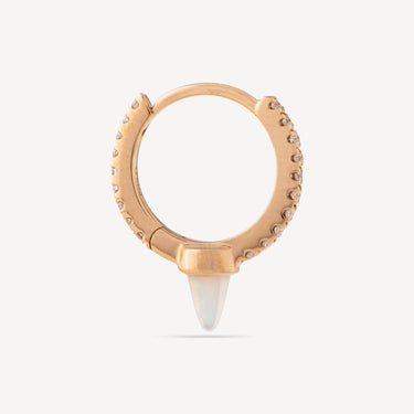 Earring 8mm Spike Opal Diamond Rose Gold