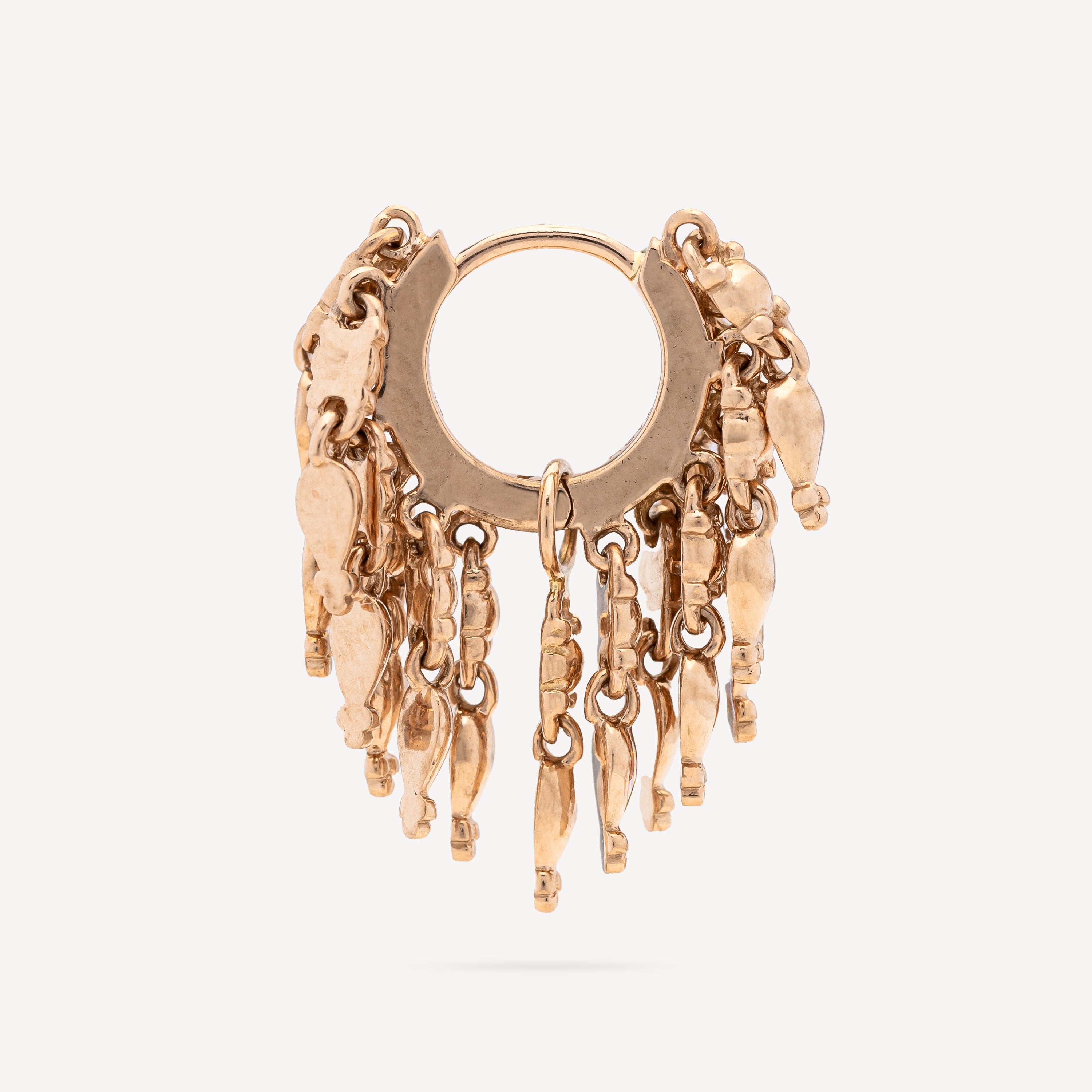 Boucle d'Oreilles Gold Tassel Eternity Hoop