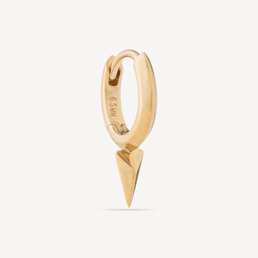 Earring 6.5mm Short Spike Yellow Gold