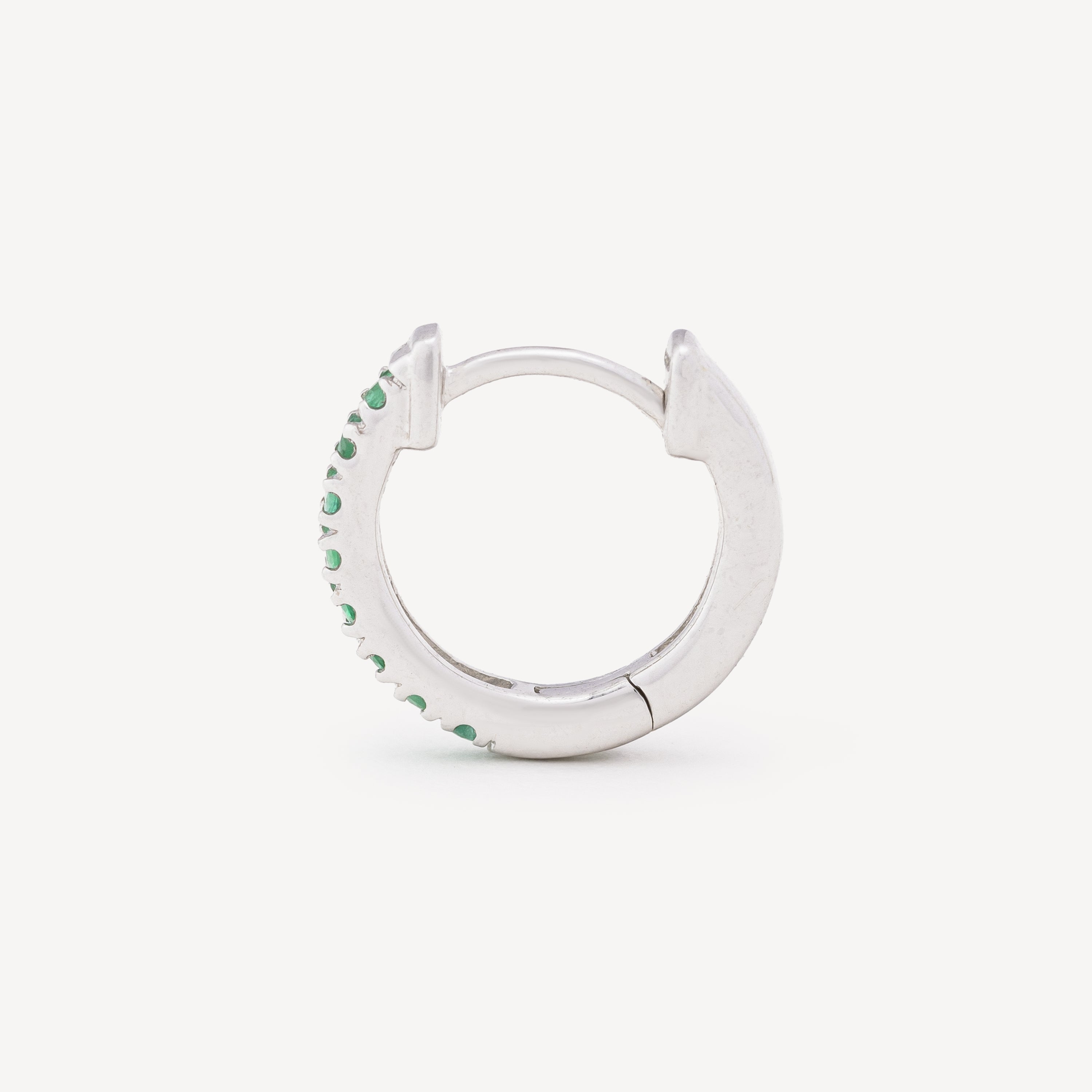 Créole Emerald Daylight 6mm Or Blanc