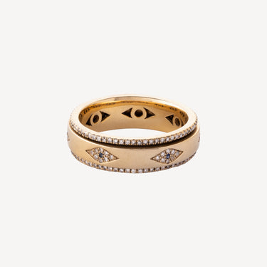 Yellow Gold Eye Wedding Ring