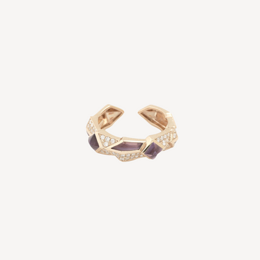 Edgy Simple Amethyst Ring