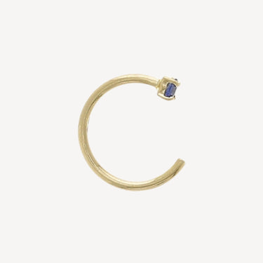 Blue Sapphire Arc Earring