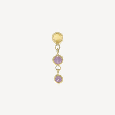 Rose Sapphire Opal Earring