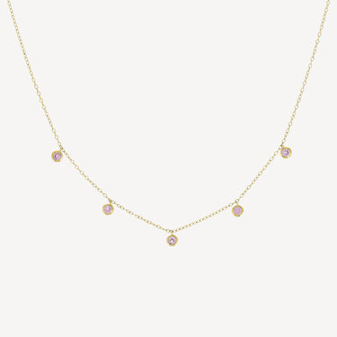 5 Rose Sapphires Necklace