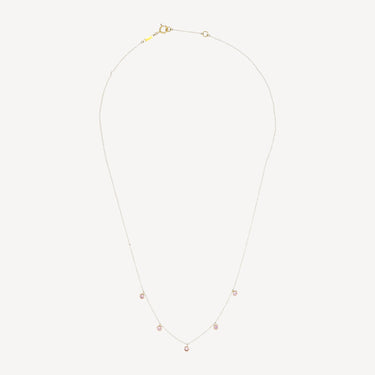 Collier 5 Saphirs Roses