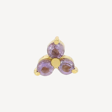 Stud Trilogy Amethyst