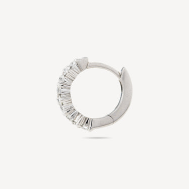 Earring Piercing 8mm White Gold Multi Diamonds