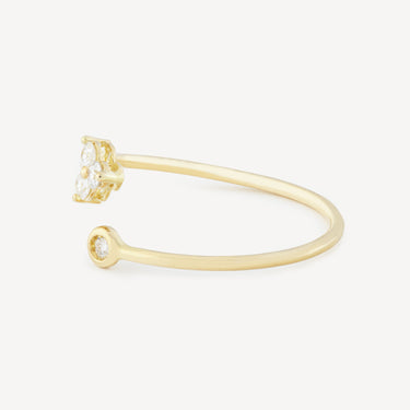 3+1 Diamond Ring Yellow Gold