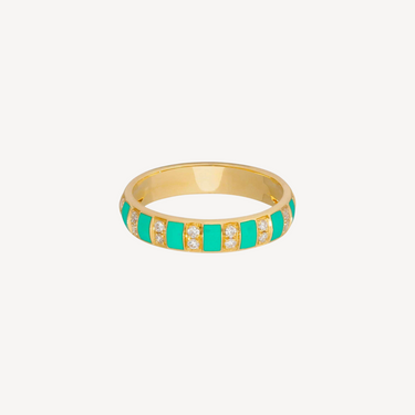 Bague Billie Email Turquoise et Diamants