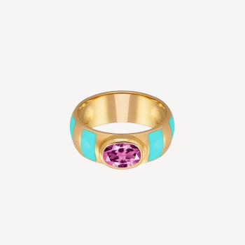 Delphine Ohrmuschel-Saphir-Amethyst-Ring