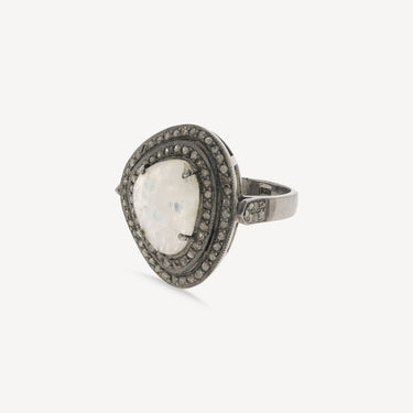 Bague Indienne Moonstone Diamants