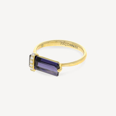 Bague Or Jaune Tanzanite et Diamants