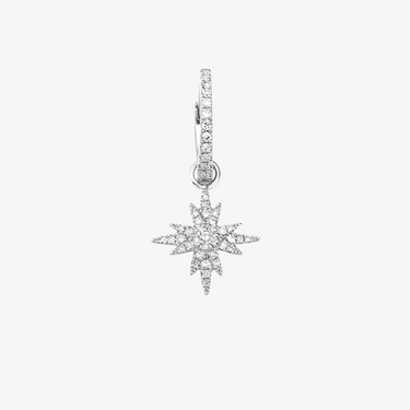 Boucle d'oreille Delight and Star Or Blanc