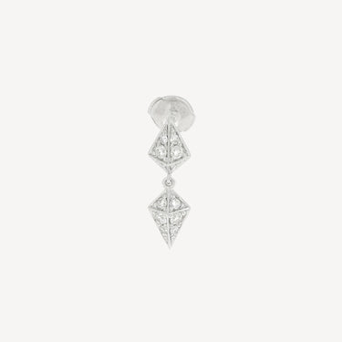 Rockaway Diamond and Silver Earring