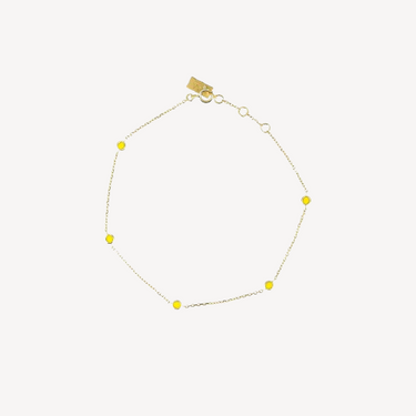 Bracelet 5 Cibles Emaillées Jaune Diamant