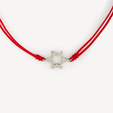 Magen David Kordelarmband