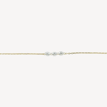 3.5mm Yellow Gold Diamond Encrusted Bracelet 