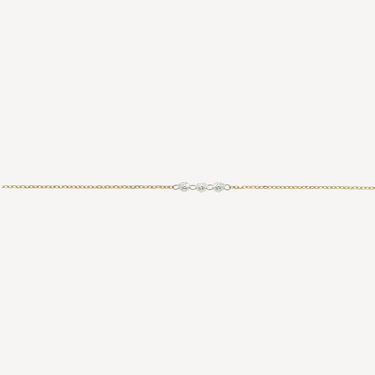 Diamantbesetztes Armband aus 3 mm Gelbgold