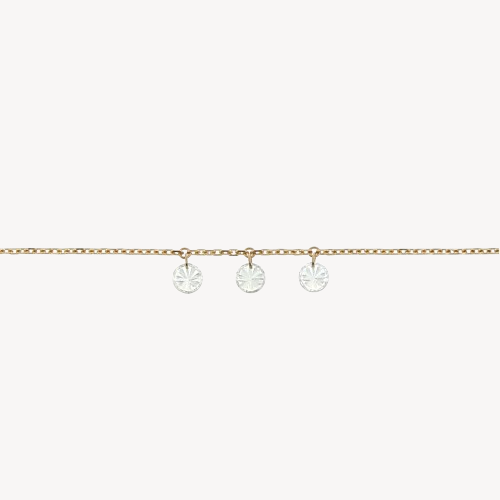 3.5mm Rose Gold Dangling Diamond Bracelet 