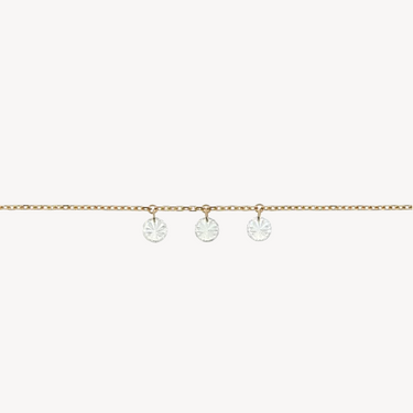 3.5mm Rose Gold Dangling Diamond Bracelet 