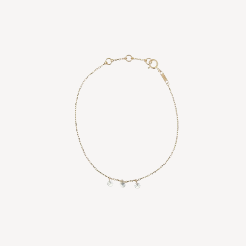 3mm Rose Gold Dangling Diamond Bracelet 