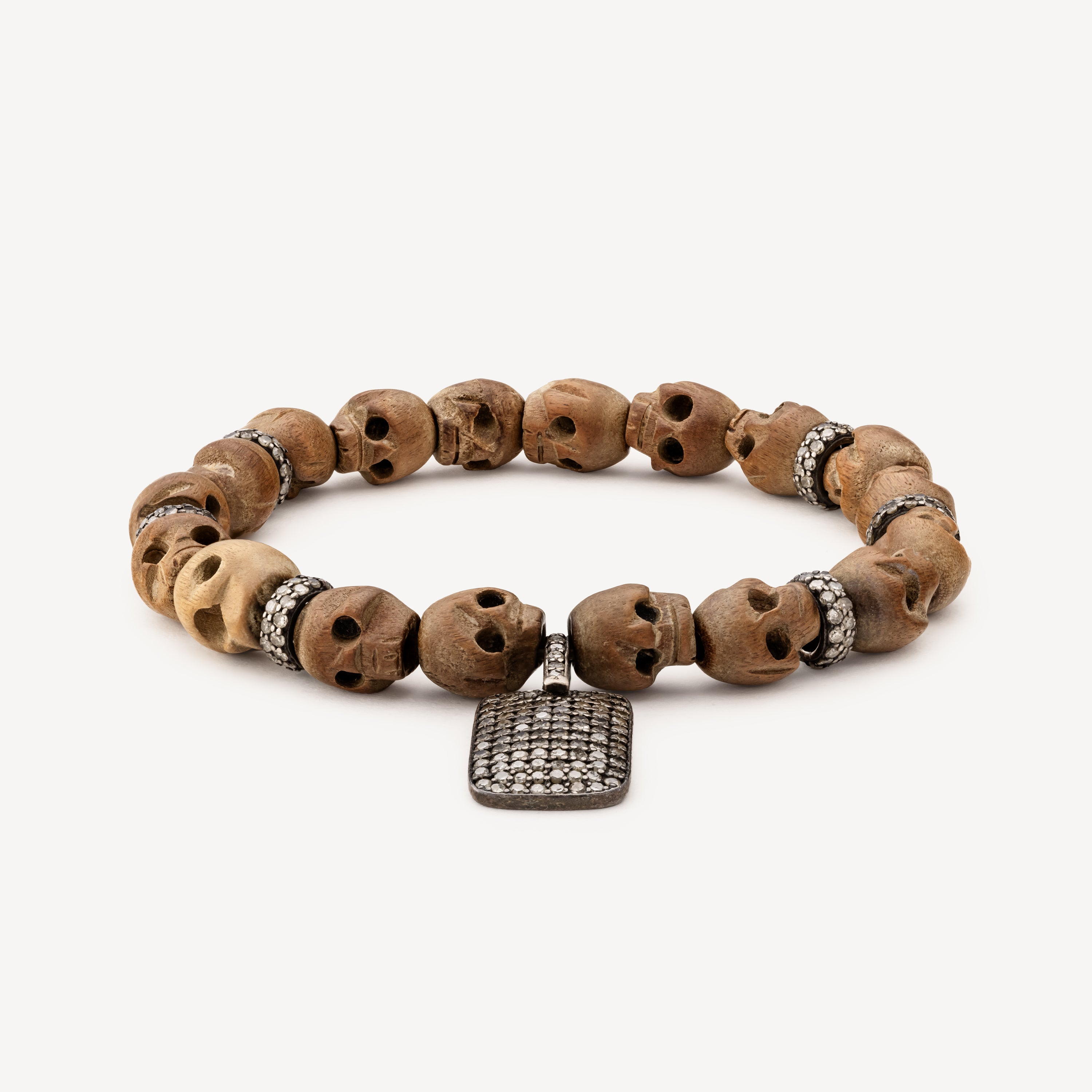 Totenkopf-Armband aus Holz