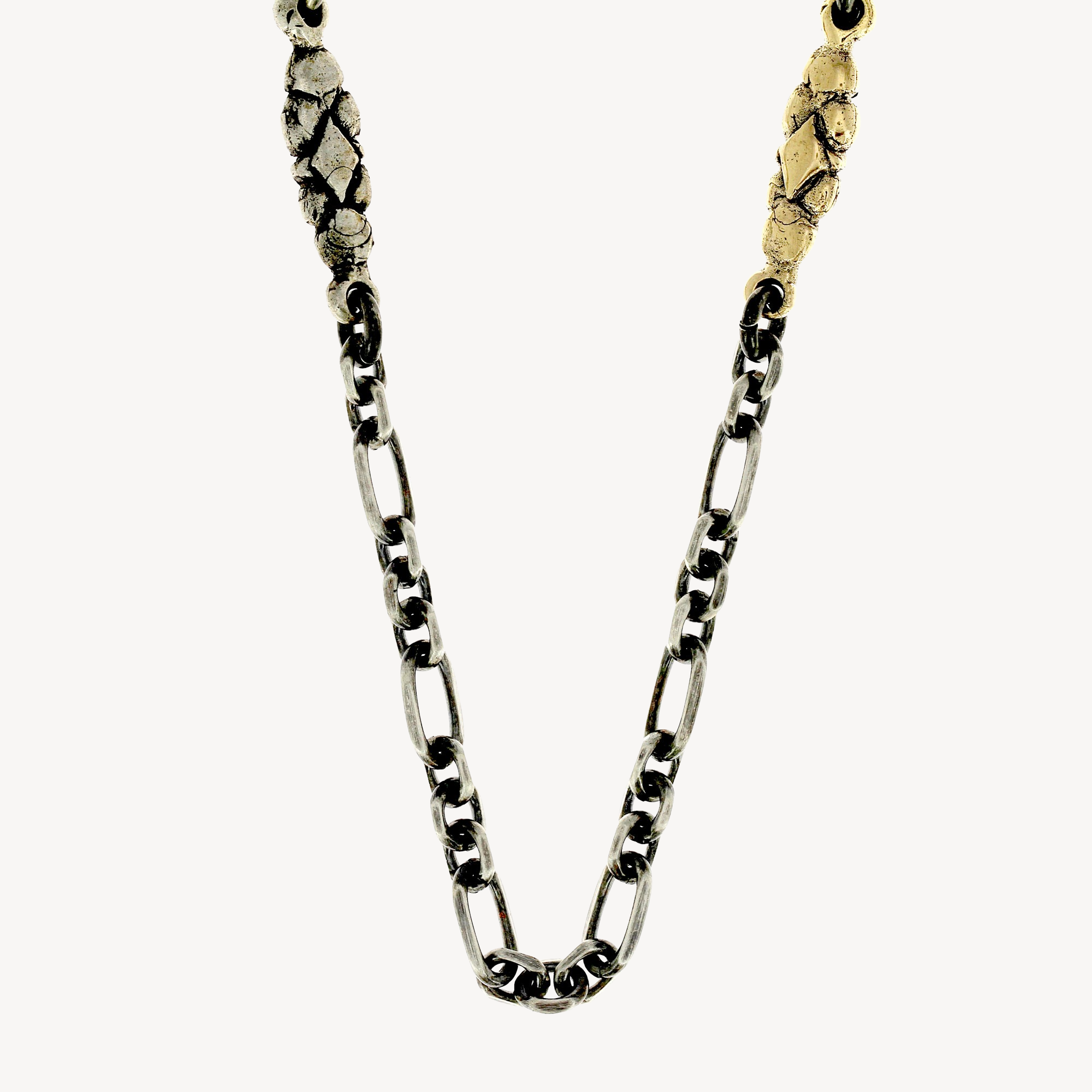 Oxidized Chain with Gold Connector