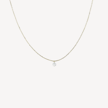 3.5mm Yellow Gold Diamond Necklace 