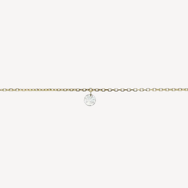 3.5mm Yellow Gold Diamond Necklace 