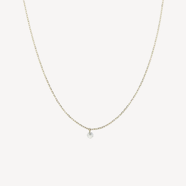 3mm Yellow Gold Diamond Necklace 