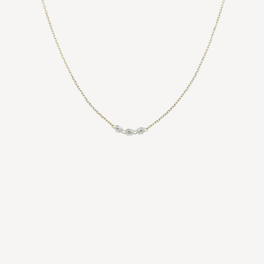 3.5mm Yellow Gold Diamond Encrusted Necklace 