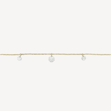 3.5mm Yellow Gold Pendant Diamond Necklace 