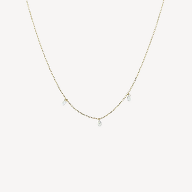 Anhänger-Diamant-Halskette, 3 mm Gelbgold