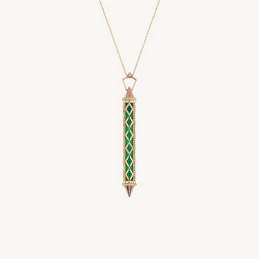 Collier Jade Cylindre